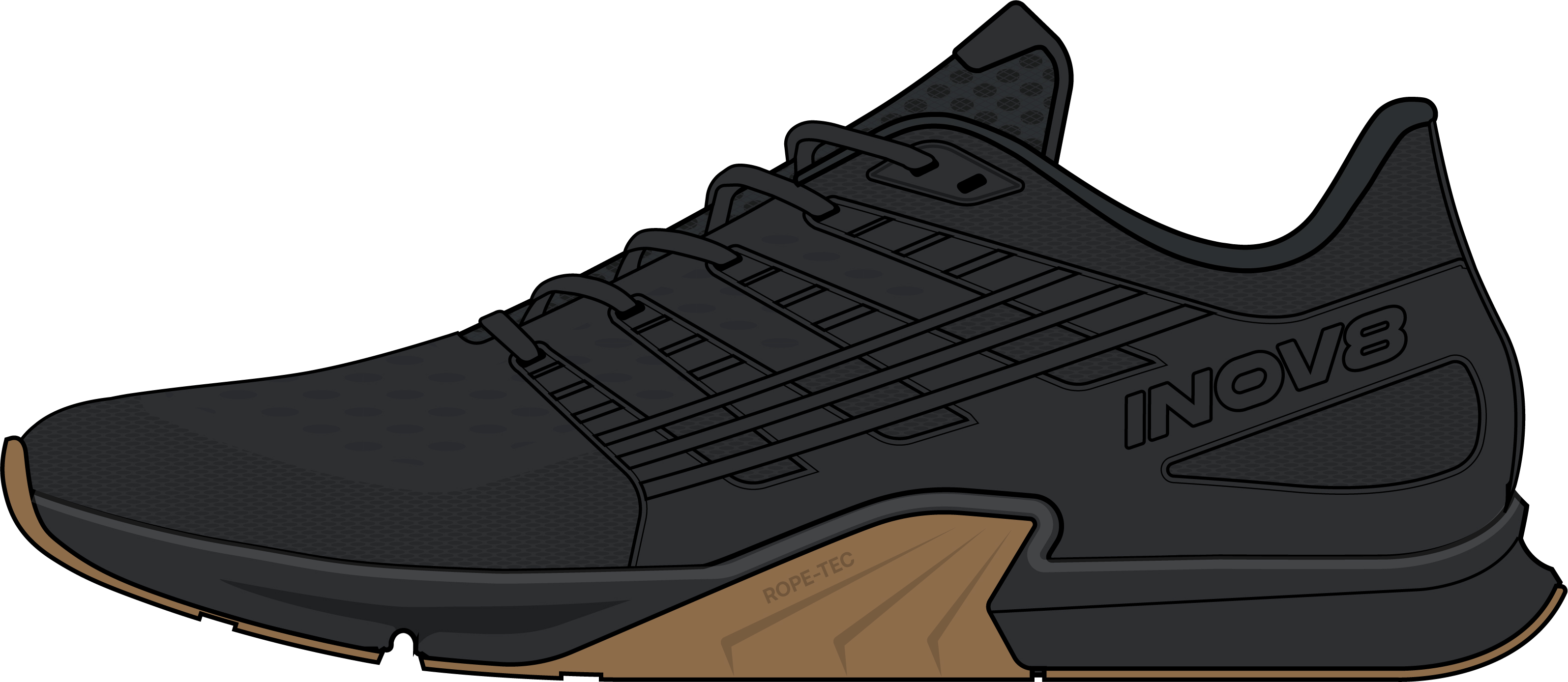 Image Inov8  F-Lite  Homme NOIR/GUM M11